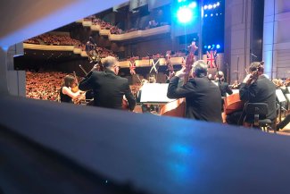 BBC Proms Japan: LNOP Flags from stage view